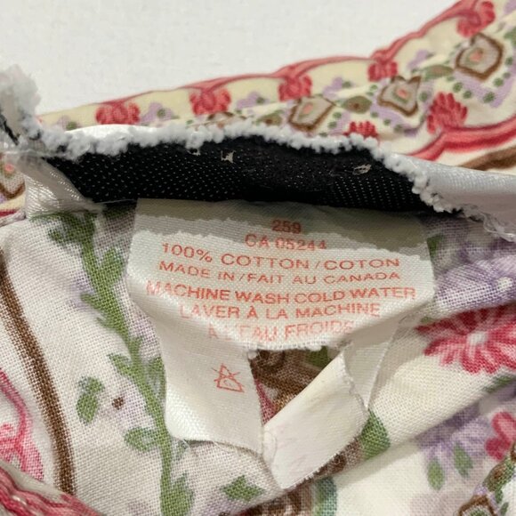 VTG 90s Cotton Ginny Striped Floral Women's Blouse Made In Canada - Picture 9 of 9